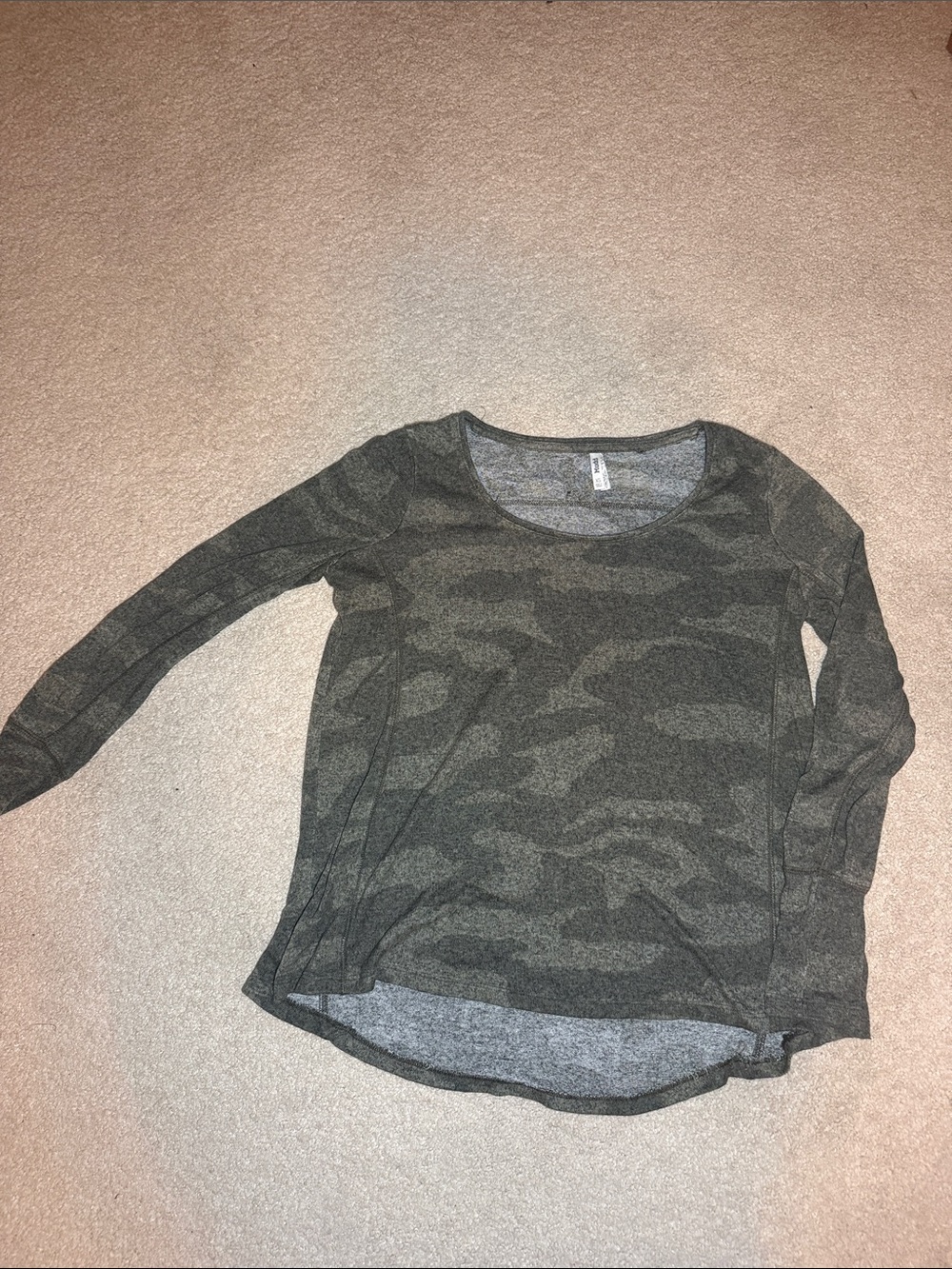 Mudd Olive Green Camo Scoop Neck Sweater